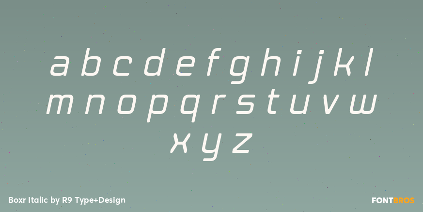 Boxr Italic Font Poster #3