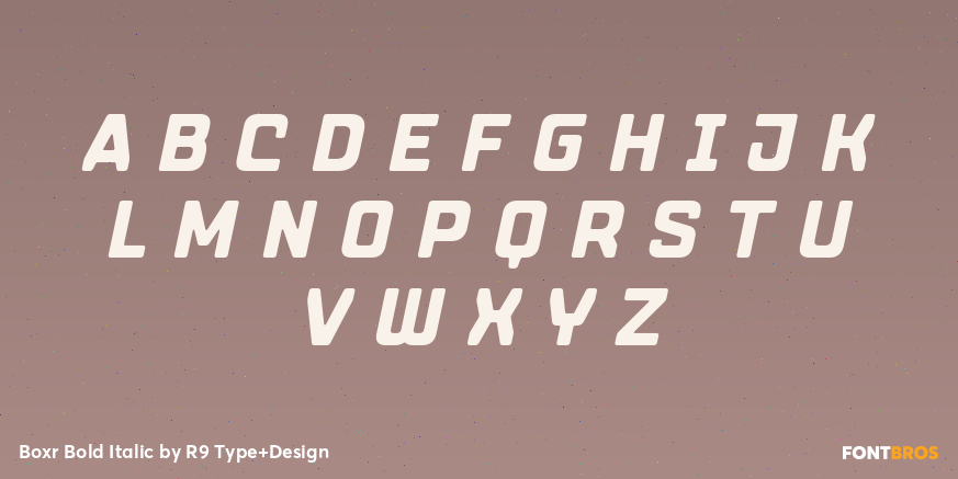 Boxr Bold Italic Font Poster #2