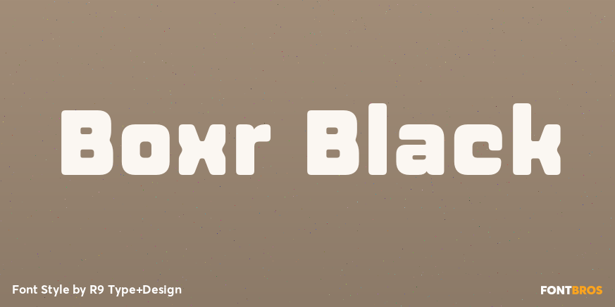 Boxr Black Font Poster #1