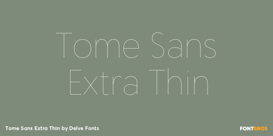 Tome Sans Extra Thin Font Poster #1