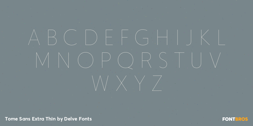 Tome Sans Extra Thin Font Poster #2
