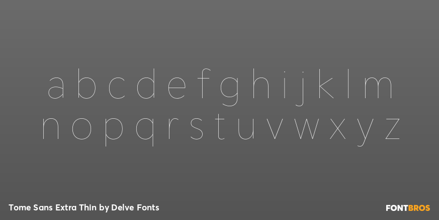 Tome Sans Extra Thin Font Poster #3