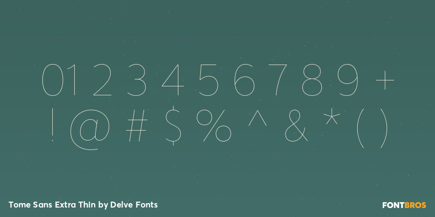 Tome Sans Extra Thin Font Poster #4