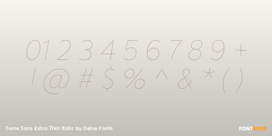 Tome Sans Extra Thin Italic Font Poster #4