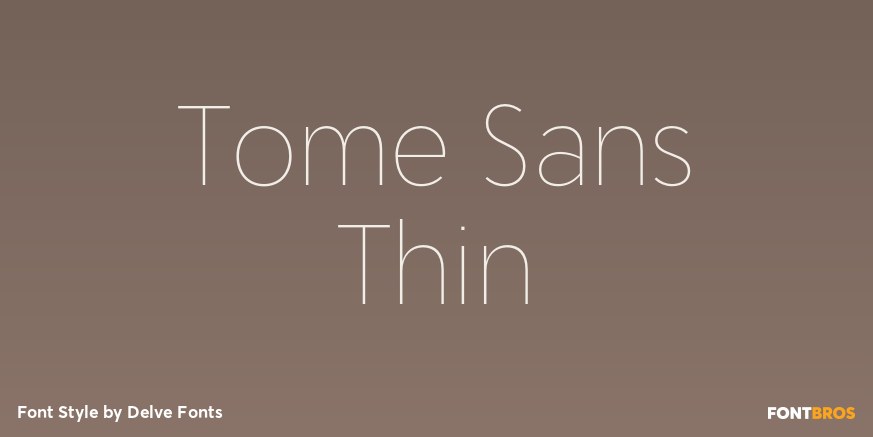 Tome Sans Thin Font Poster #1