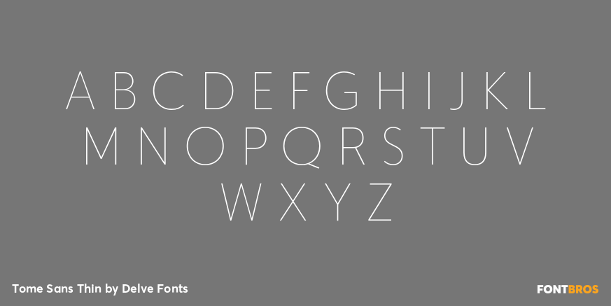 Tome Sans Thin Font Poster #2