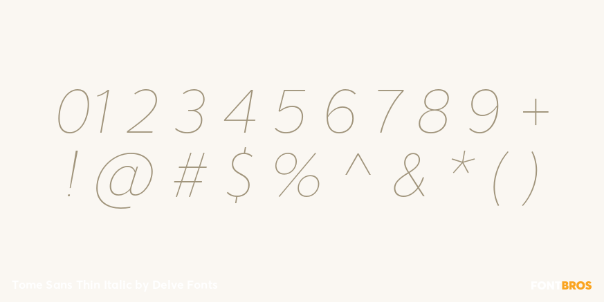 Tome Sans Thin Italic Font Poster #4