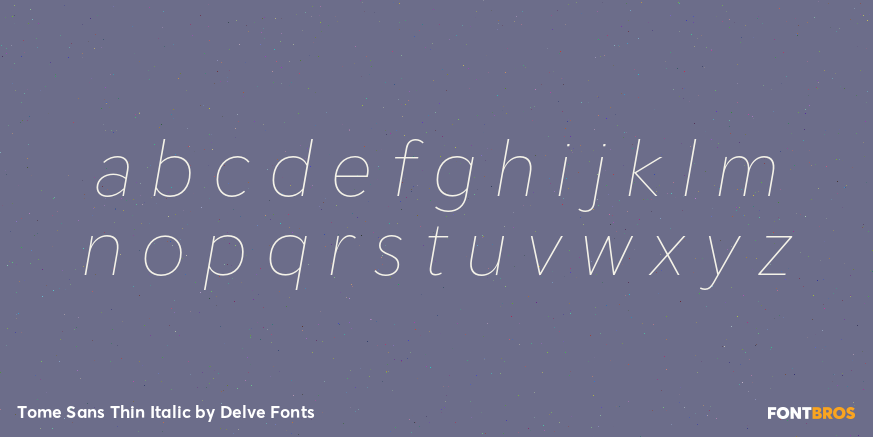 Tome Sans Thin Italic Font Poster #3
