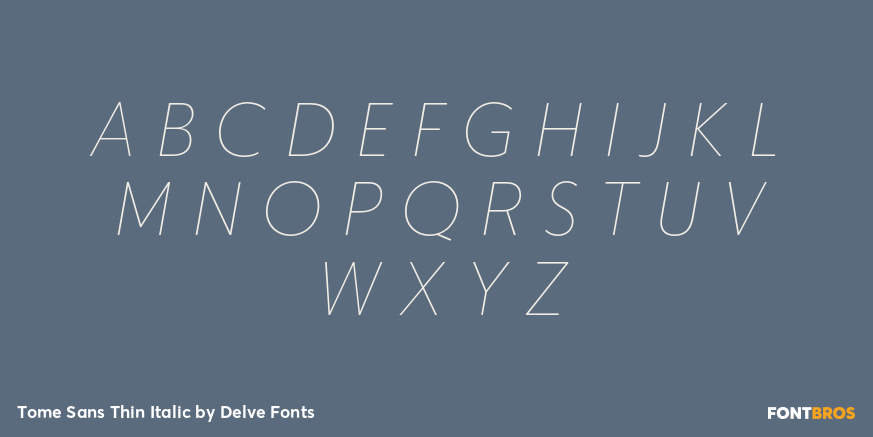 Tome Sans Thin Italic Font Poster #2