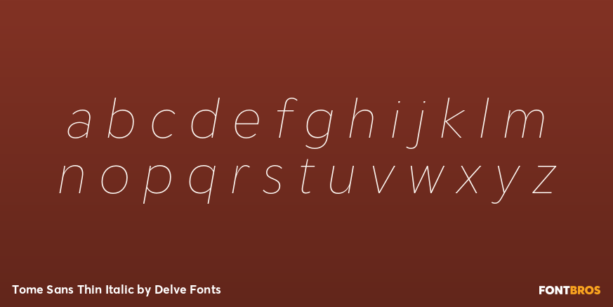 Tome Sans Thin Italic Font Poster #3