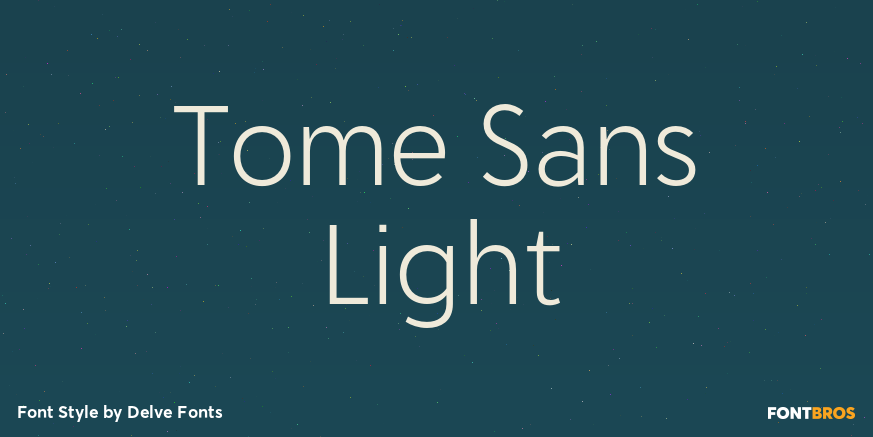 Tome Sans Light Font Poster #1