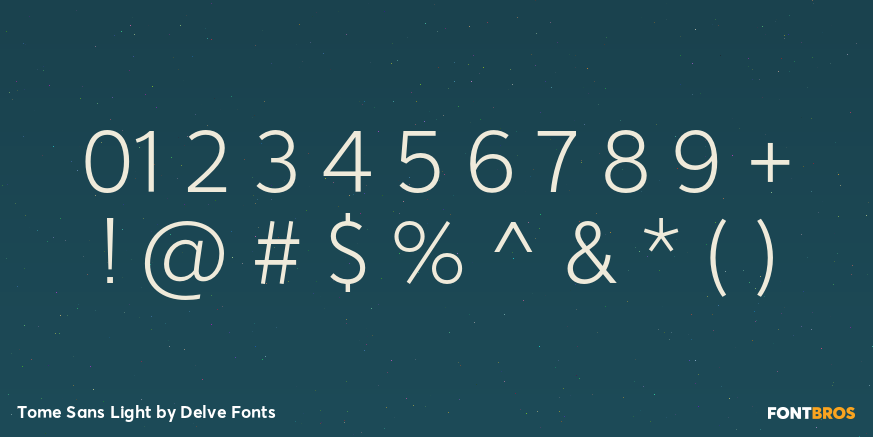Tome Sans Light Font Poster #1
