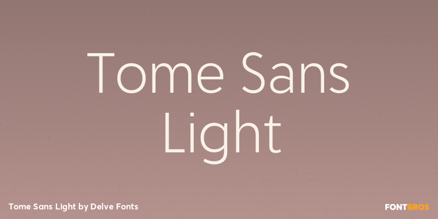 Tome Sans Light Font Poster #1