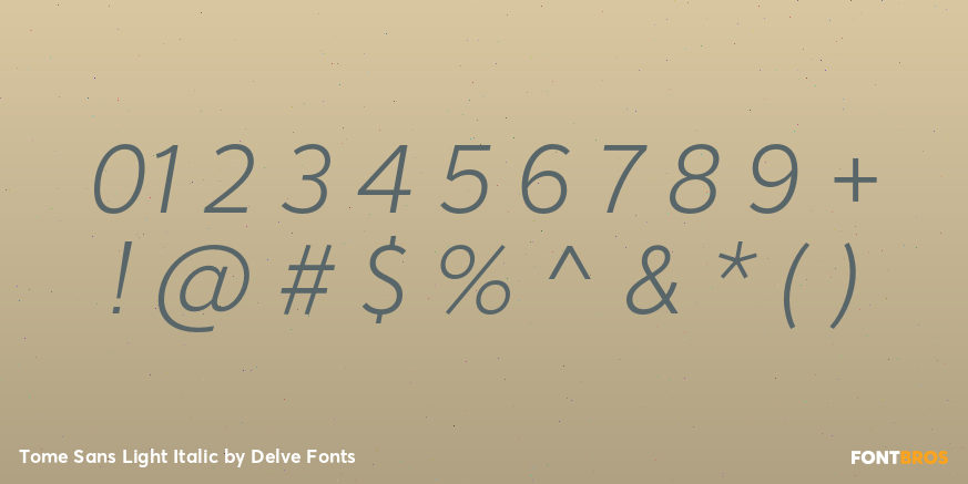 Tome Sans Light Italic Font Poster #4