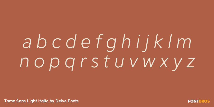 Tome Sans Light Italic Font Poster #3