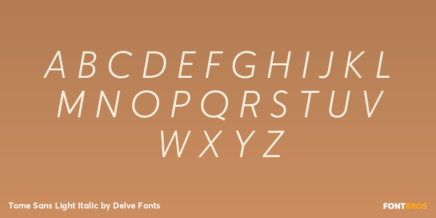 Tome Sans Light Italic Font Poster #2