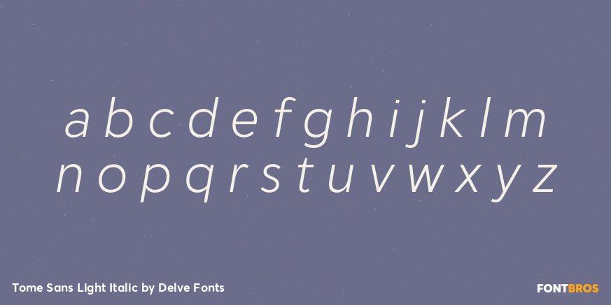 Tome Sans Light Italic Font Poster #3
