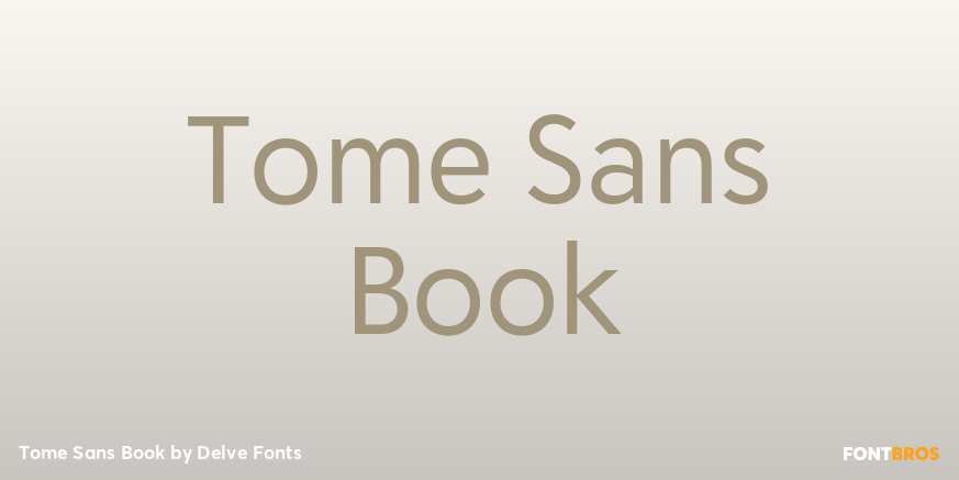 Tome Sans Book Font Poster #1