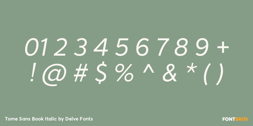 Tome Sans Book Italic Font Poster #4