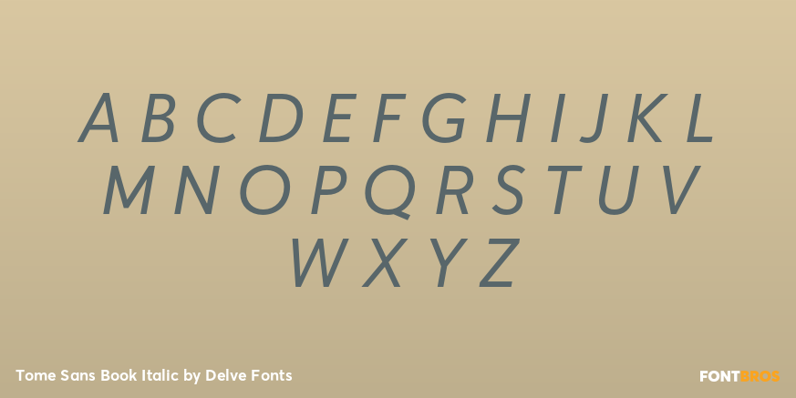 Tome Sans Book Italic Font Poster #2