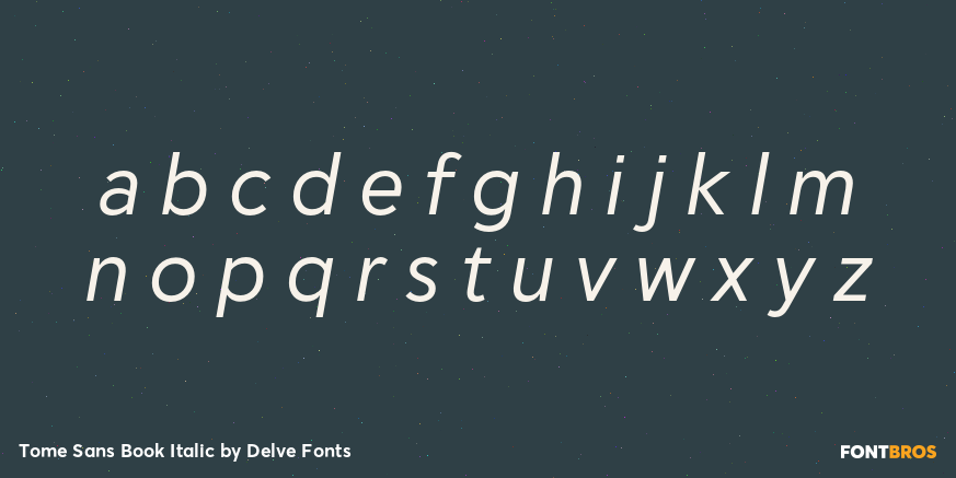 Tome Sans Book Italic Font Poster #3