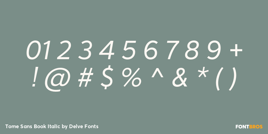 Tome Sans Book Italic Font Poster #4