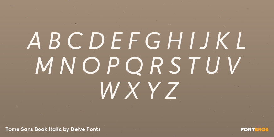 Tome Sans Book Italic Font Poster #2