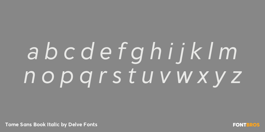 Tome Sans Book Italic Font Poster #3