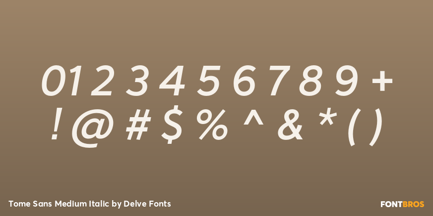 Tome Sans Medium Italic Font Poster #4