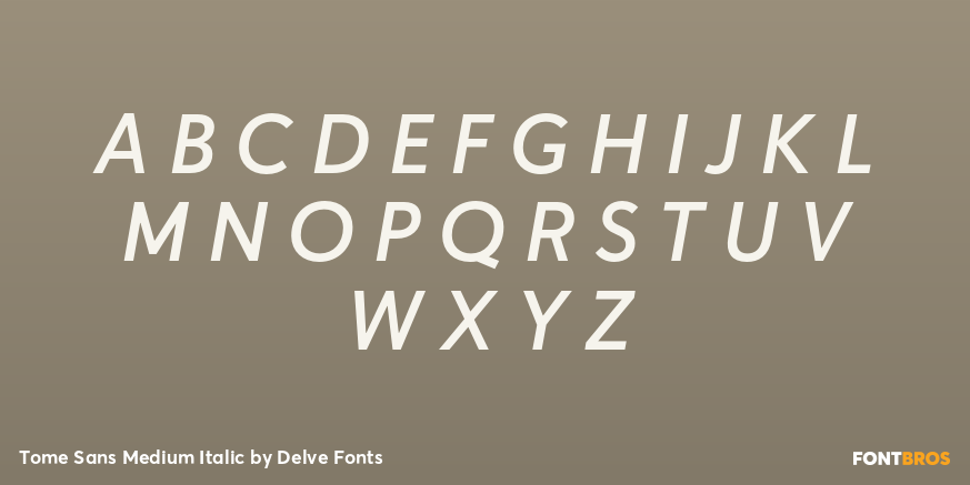 Tome Sans Medium Italic Font Poster #2