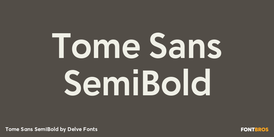 Tome Sans SemiBold Font Poster #1