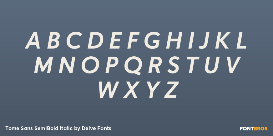 Tome Sans SemiBold Italic Font Poster #2