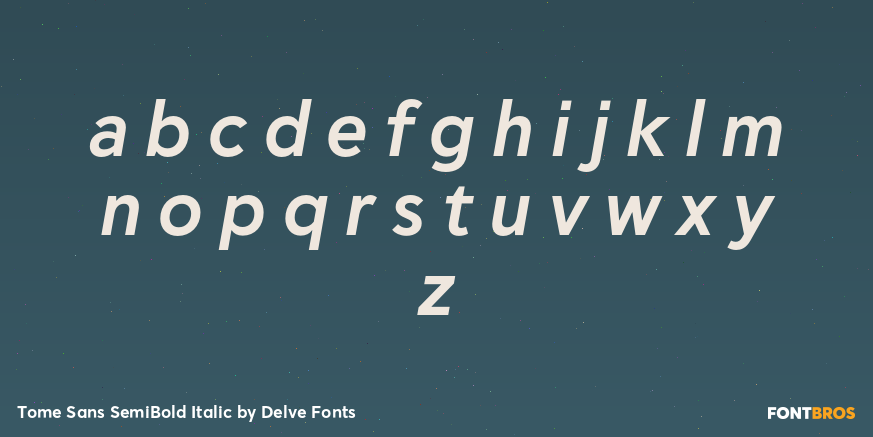 Tome Sans SemiBold Italic Font Poster #3