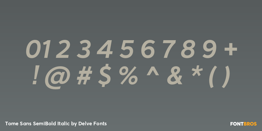 Tome Sans SemiBold Italic Font Poster #4