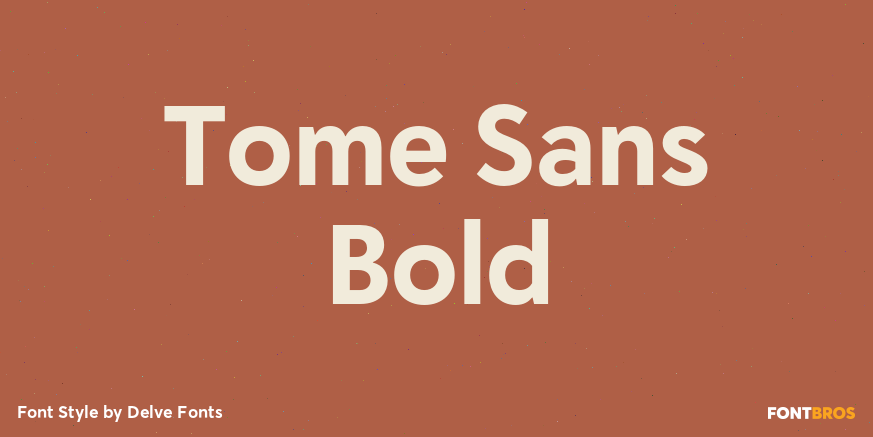 Tome Sans Bold Font Poster #1