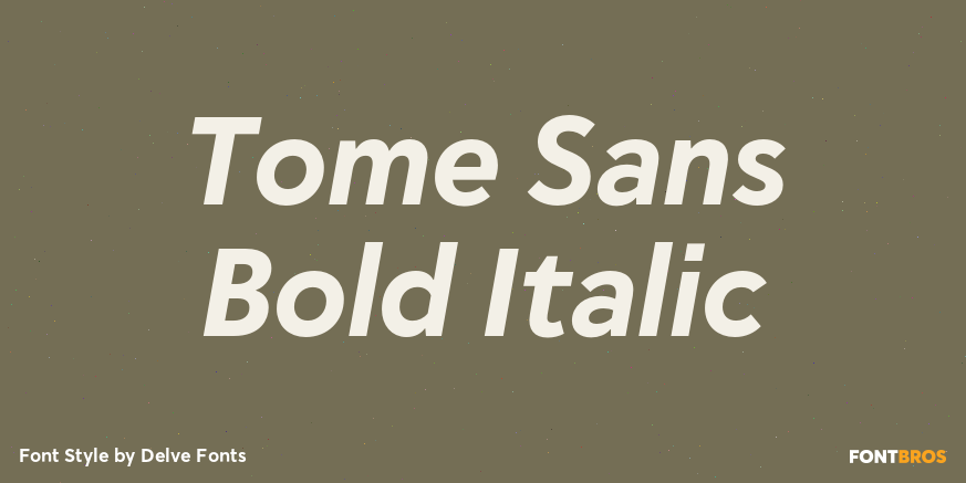 Tome Sans Bold Italic Font Poster #1