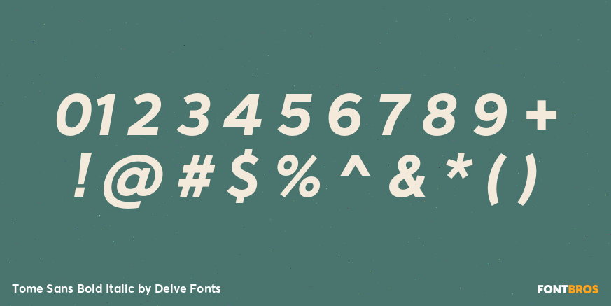 Tome Sans Bold Italic Font Poster #4
