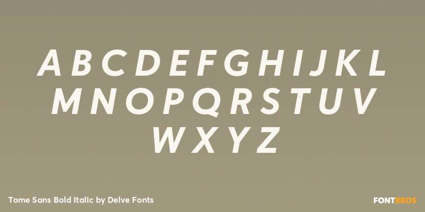 Tome Sans Bold Italic Font Poster #2