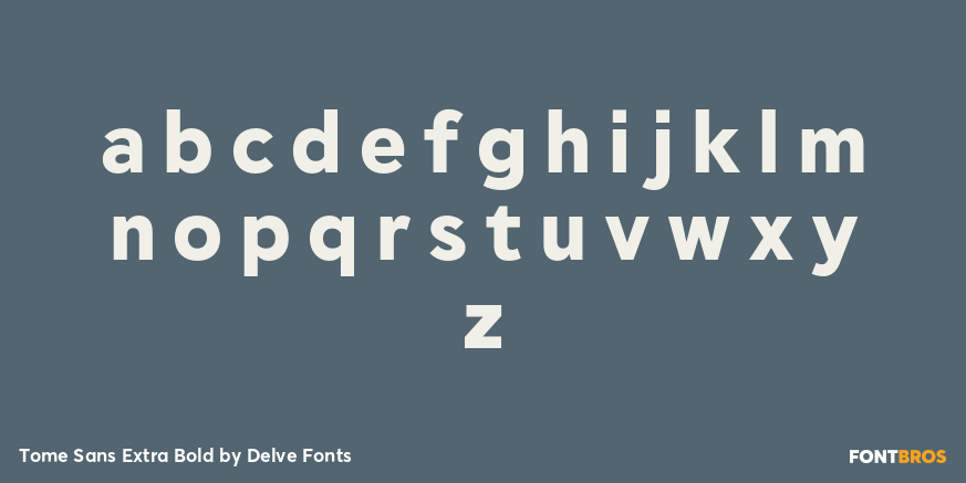 Tome Sans Extra Bold Font Poster #3