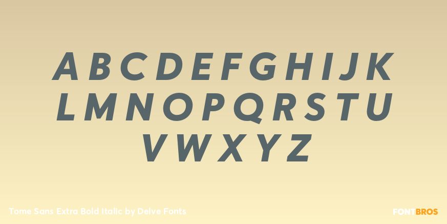 Tome Sans Extra Bold Italic Font Poster #2