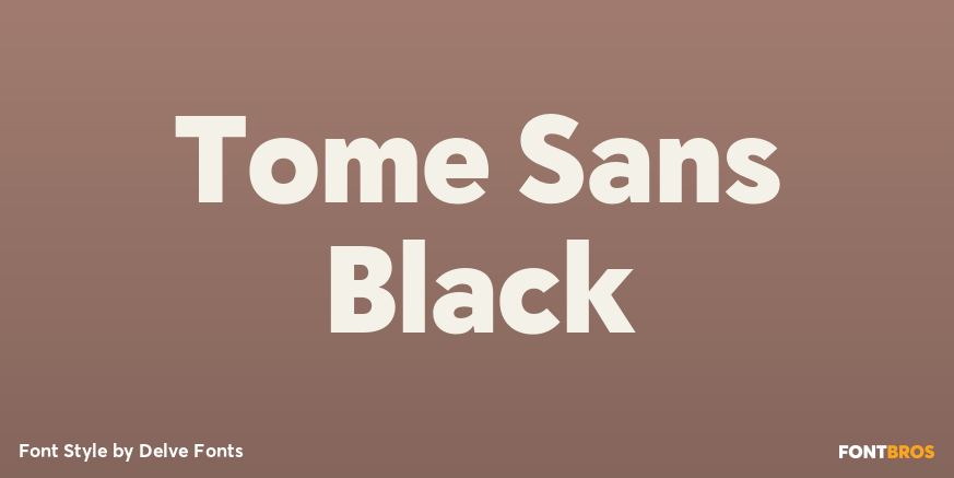Tome Sans Black Font Poster #1