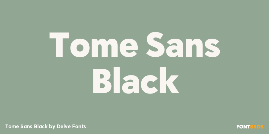 Tome Sans Black Font Poster #1