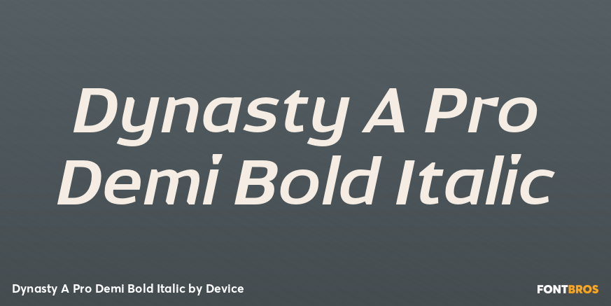 Dynasty A Pro Demi Bold Italic Font Poster #1