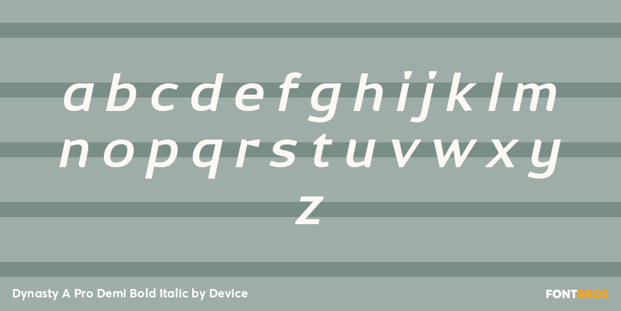 Dynasty A Pro Demi Bold Italic Font Poster #3