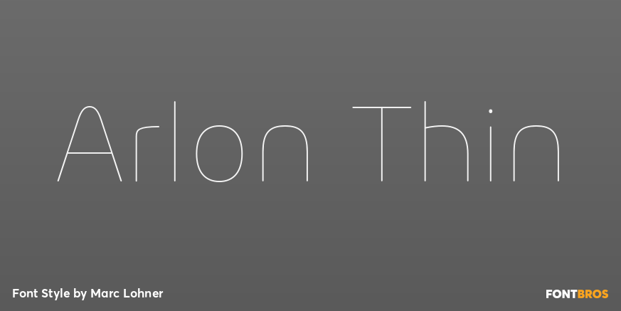 Arlon Thin Font Poster #1