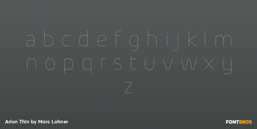 Arlon Thin Font Poster #3