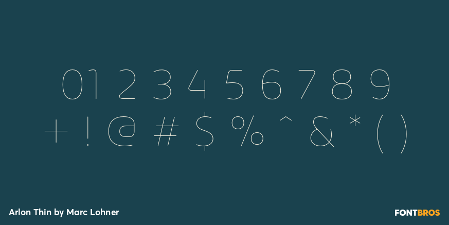 Arlon Thin Font Poster #4