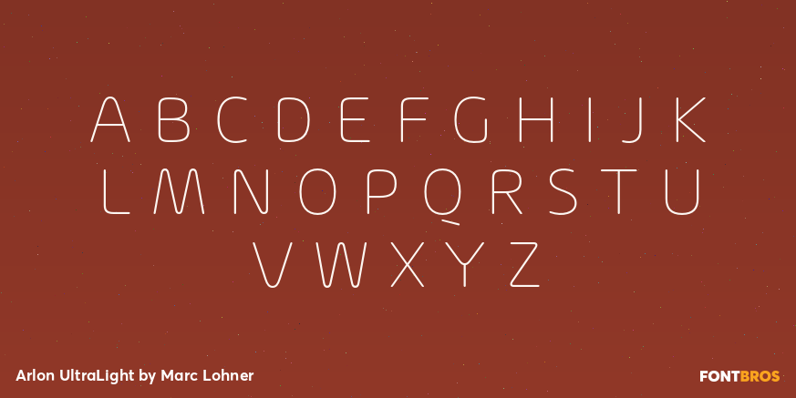 Arlon UltraLight Font Poster #1