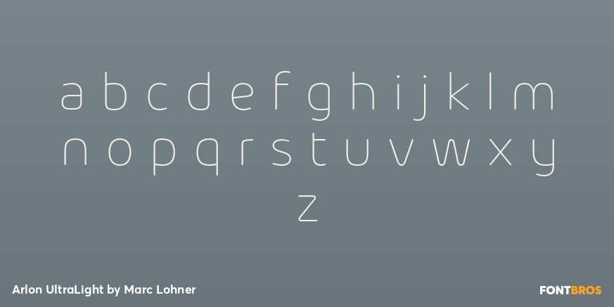 Arlon UltraLight Font Poster #1