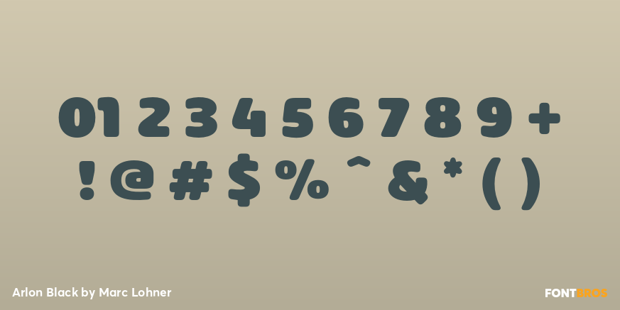 Arlon Black Font Poster #1